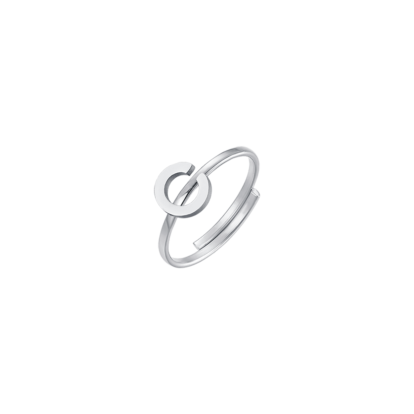 ANILLO DE ACERO PARA MUJER CON LETRA