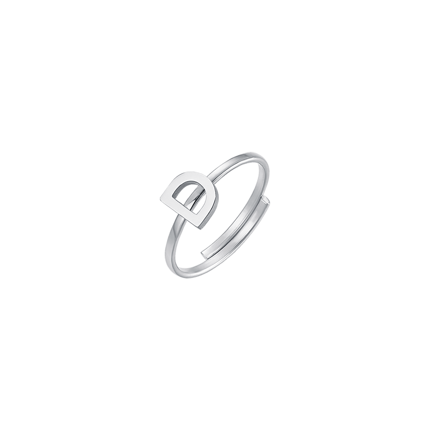 ANILLO DE ACERO PARA MUJER CON LETRA
