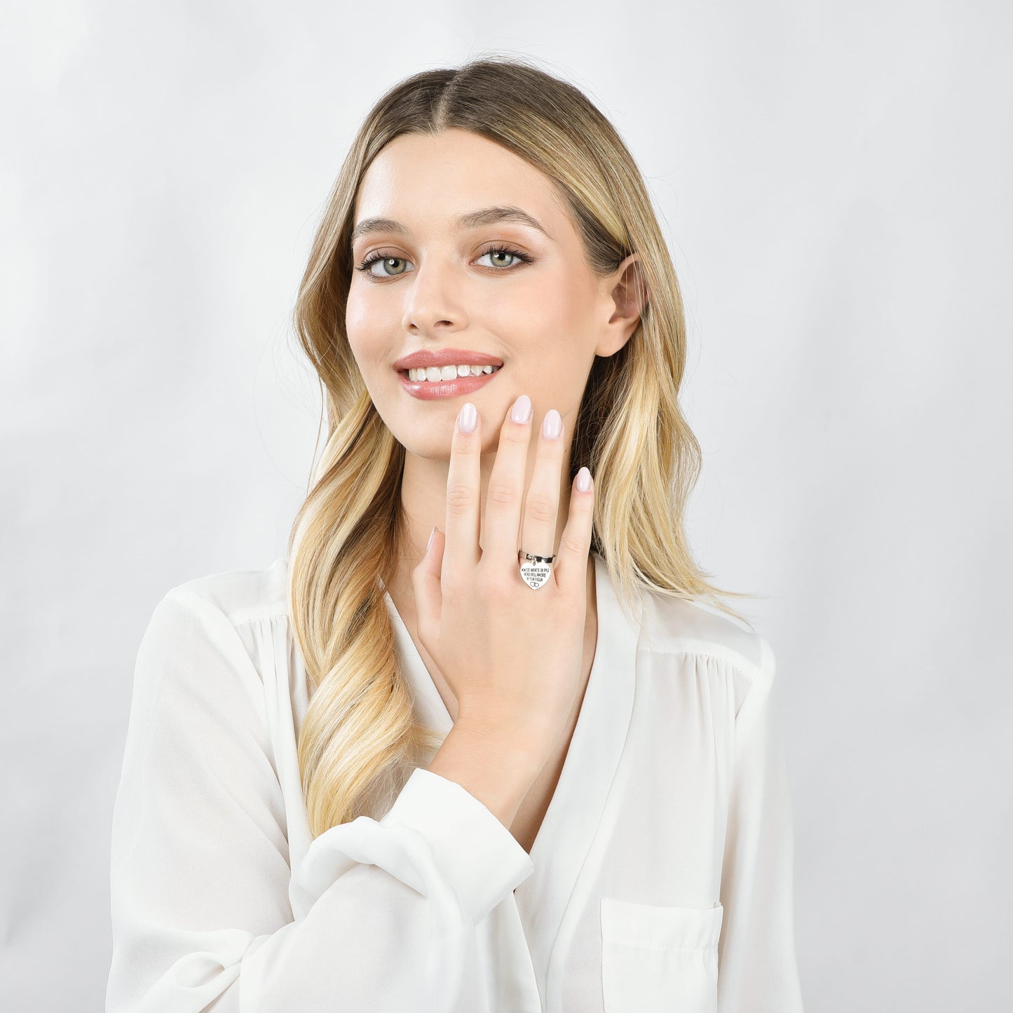 ANILLO DE ACERO DE MUJER NO HAY NADA MÁS VERDADERO QUE EL AMOR DE TU HIJA