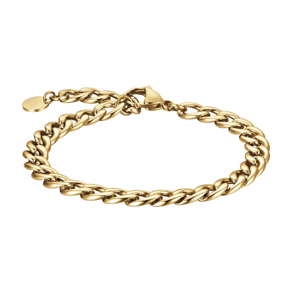 PULSERA DE ACERO DE ESLABONES DE PLATA PARA HOMBRE