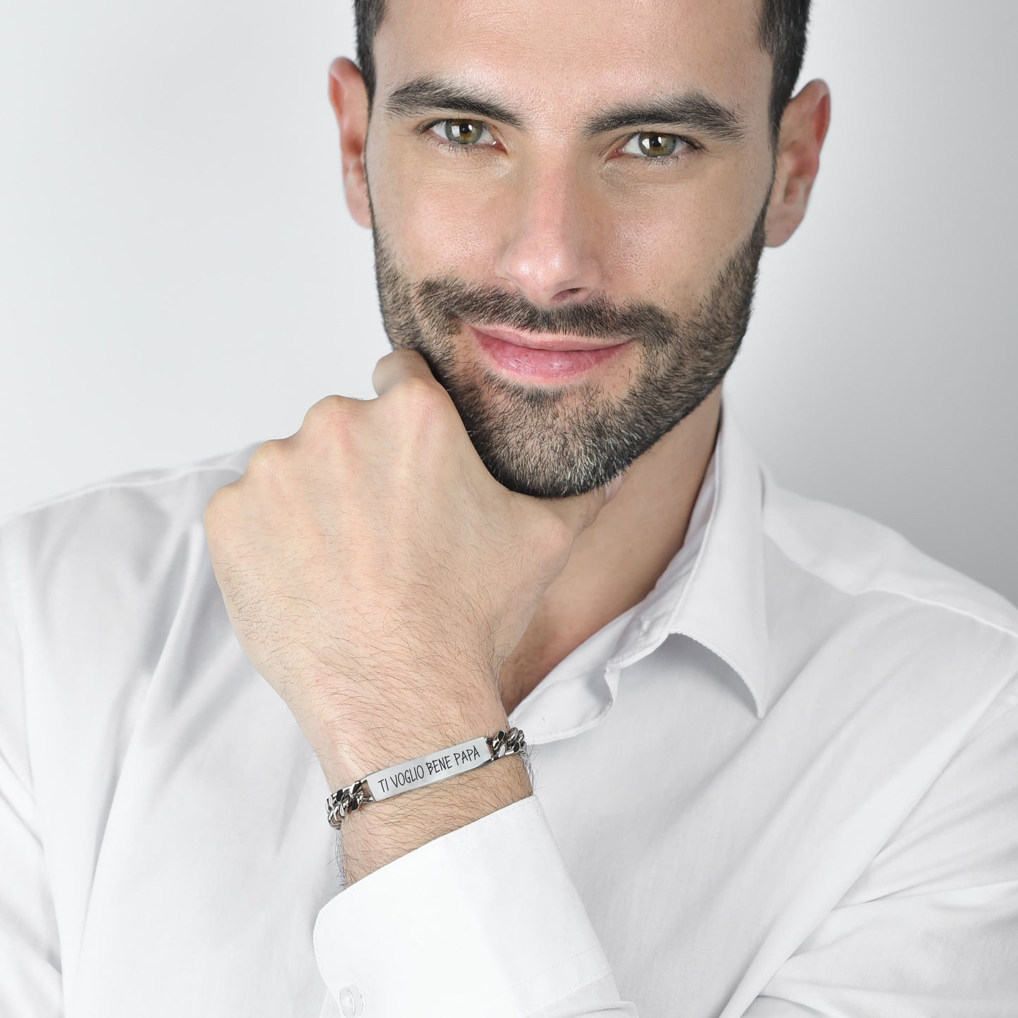 BRAZALETE HOMBRE DE ACERO TE QUIERO PAPI