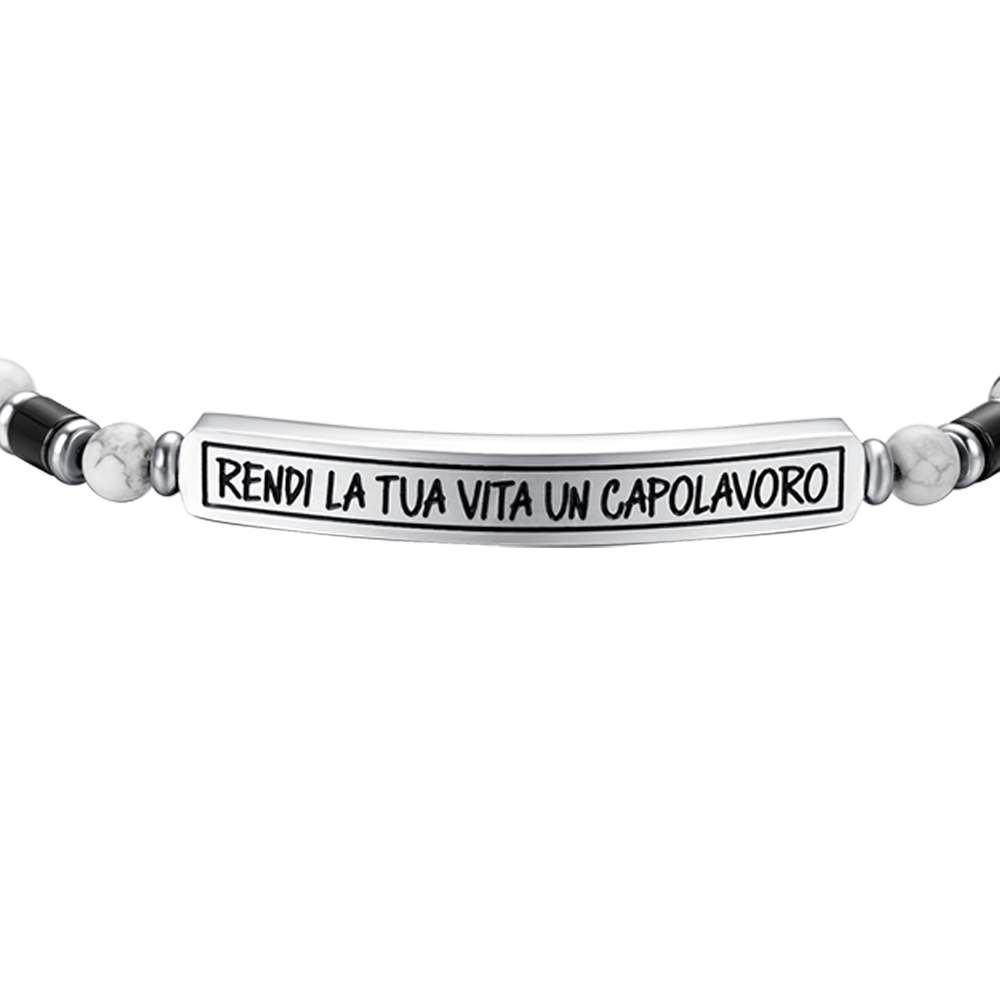 BRAZALETE DE ACERO PARA HOMBRE HAZ DE TU VIDA UNA OBRA MAESTRA