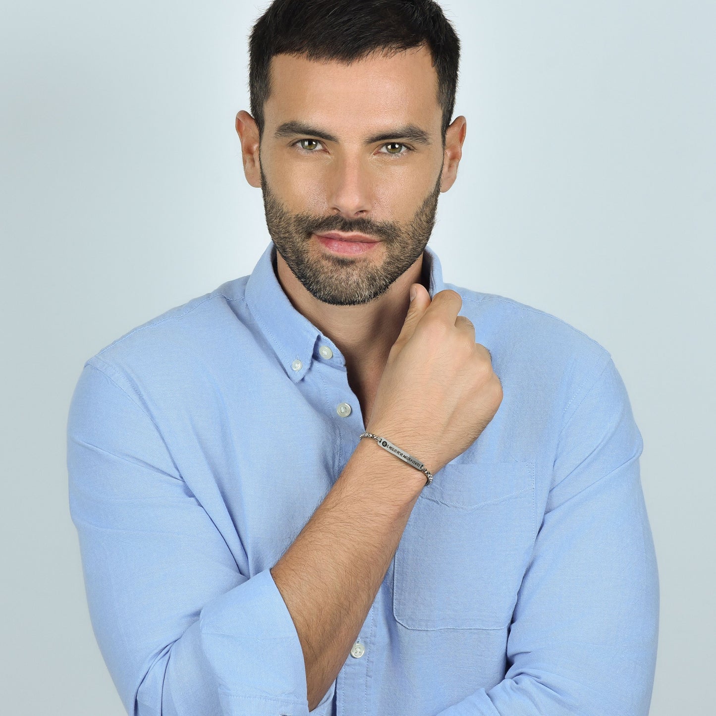 PLACA DE ACERO 18 BRAZALETE DE HOMBRE LO MEJOR ESTÁ POR LLEGAR