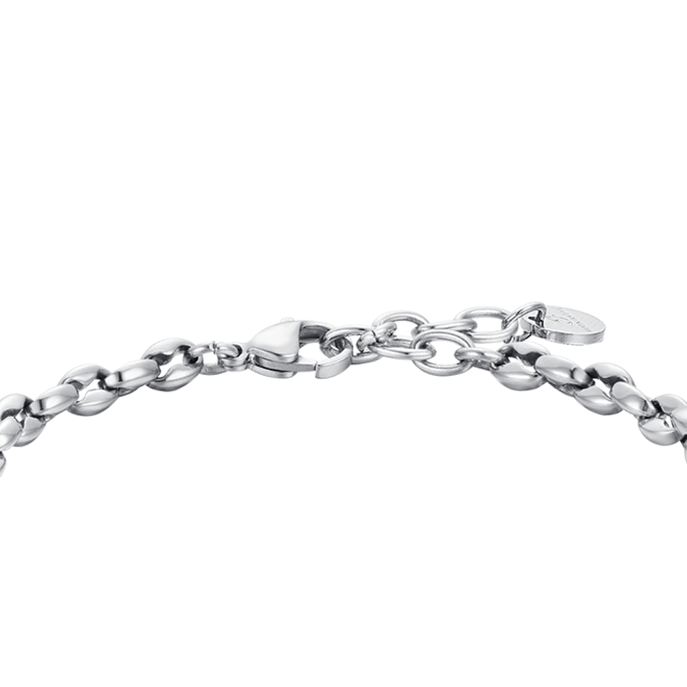 BRAZALETE DE ACERO PARA CABALLERO CON ROSA DE LOS VIENTOS