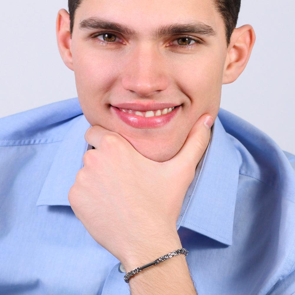 PULSERA DE ACERO PARA HOMBRE CON ELEMENTO