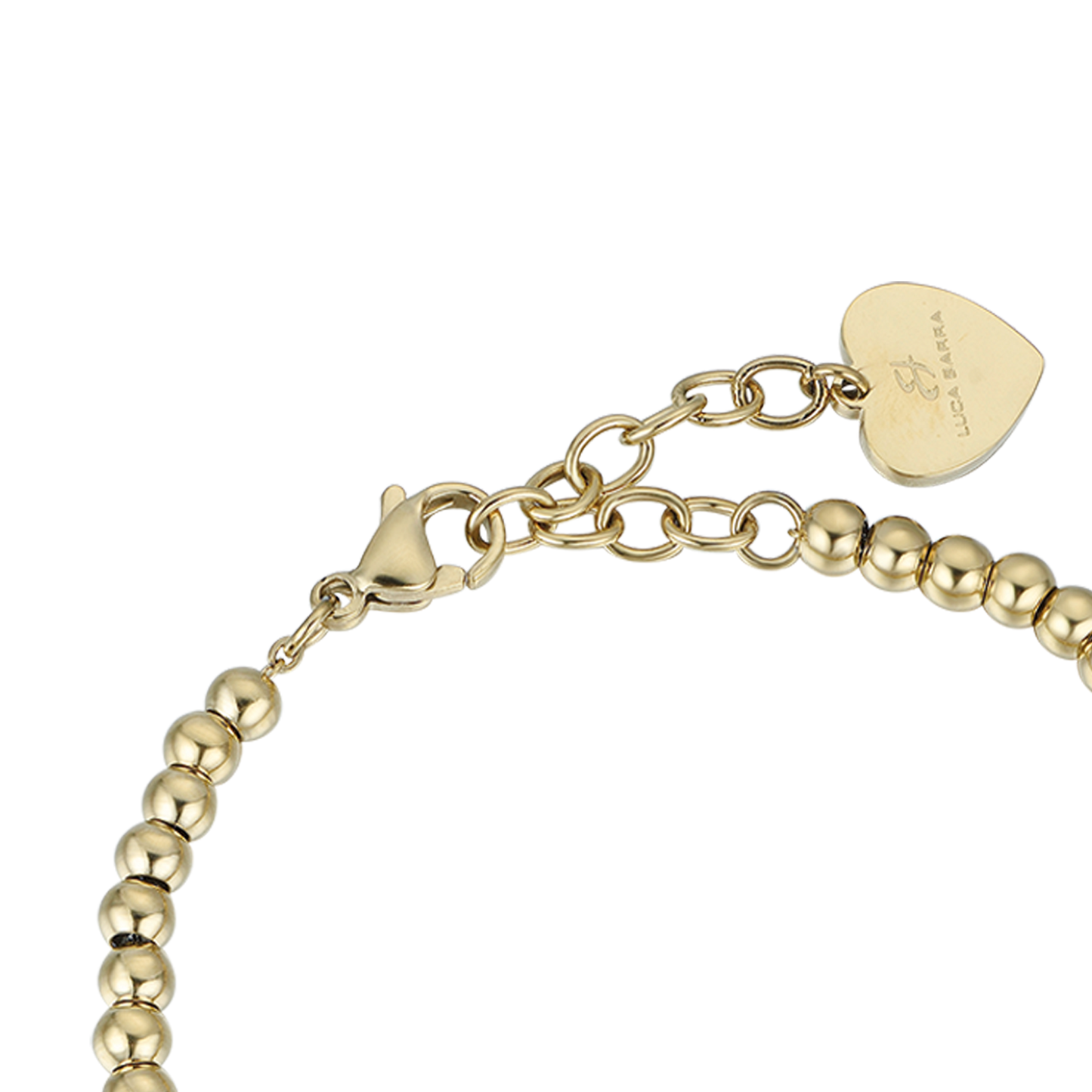 IP PULSERA DE ACERO DORADO PARA MUJER CON ESTRELLA CON CRISTALES BLANCOS