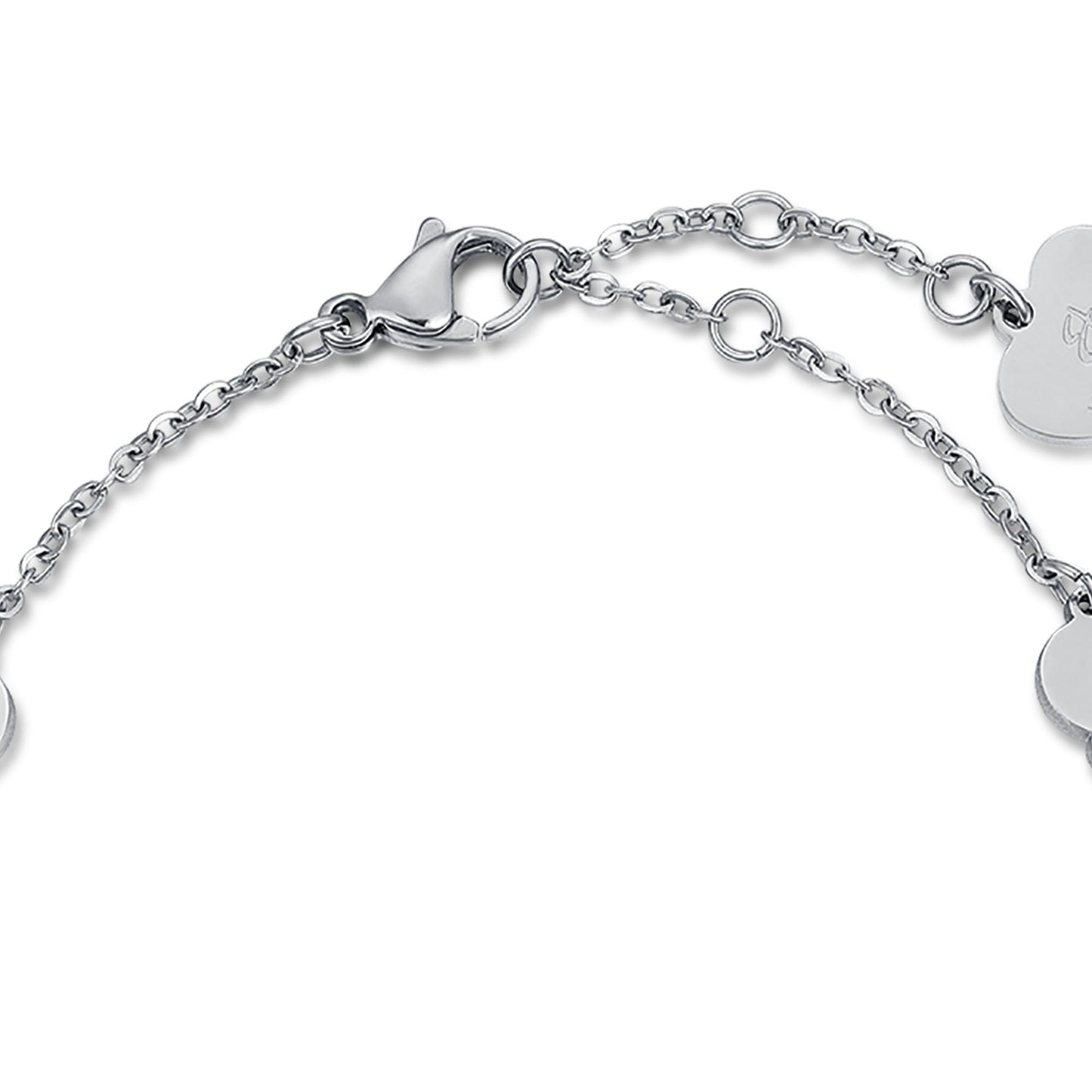 PULSERA DE ACERO CON PIEDRAS DE SOMBRA DORADAS