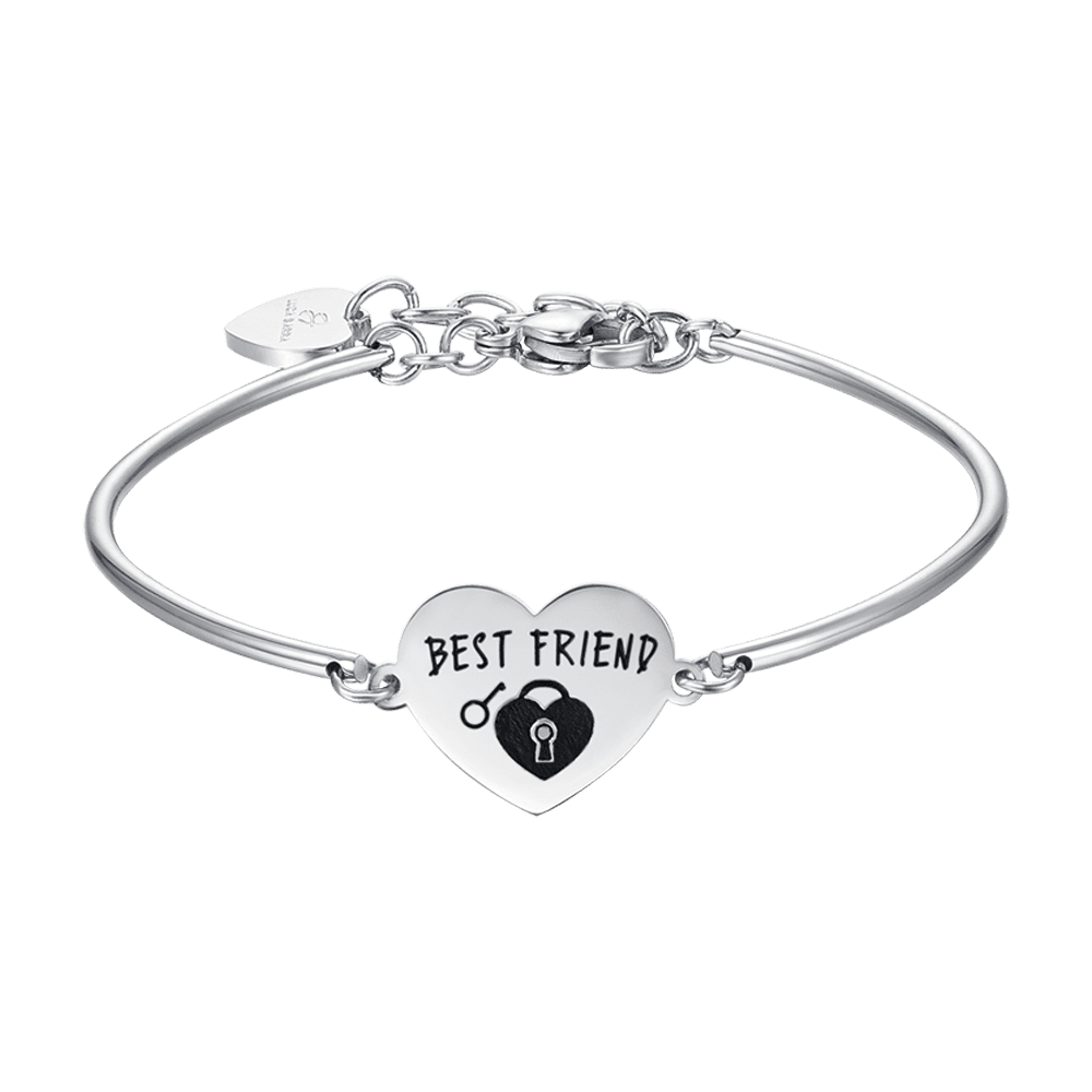 PULSERA DE ACERO PARA MUJER CON INSCRIPCIÓN DE MEJOR AMIGO