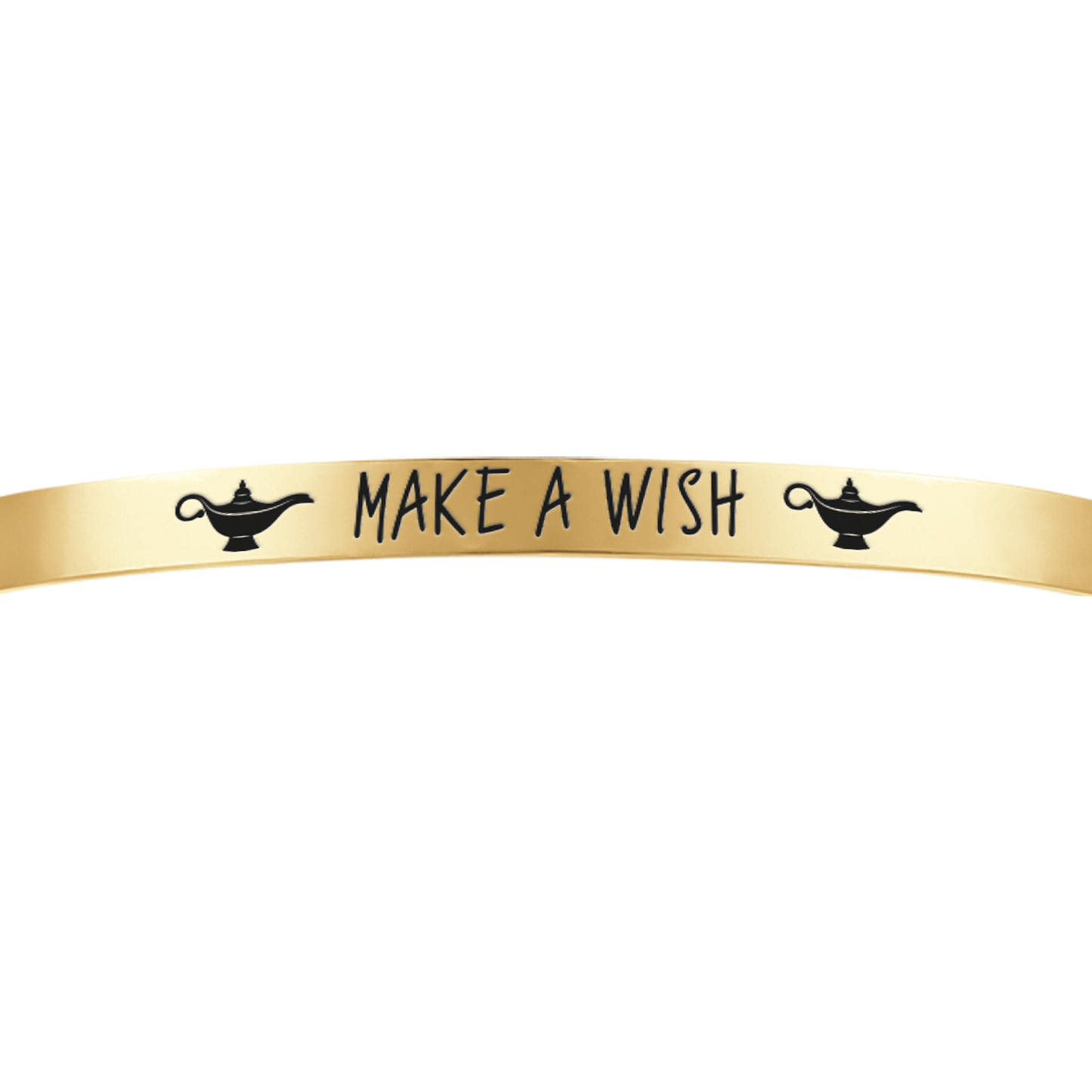 MAKE A WISH BRAZALETE DE ACERO DORADO PARA MUJER