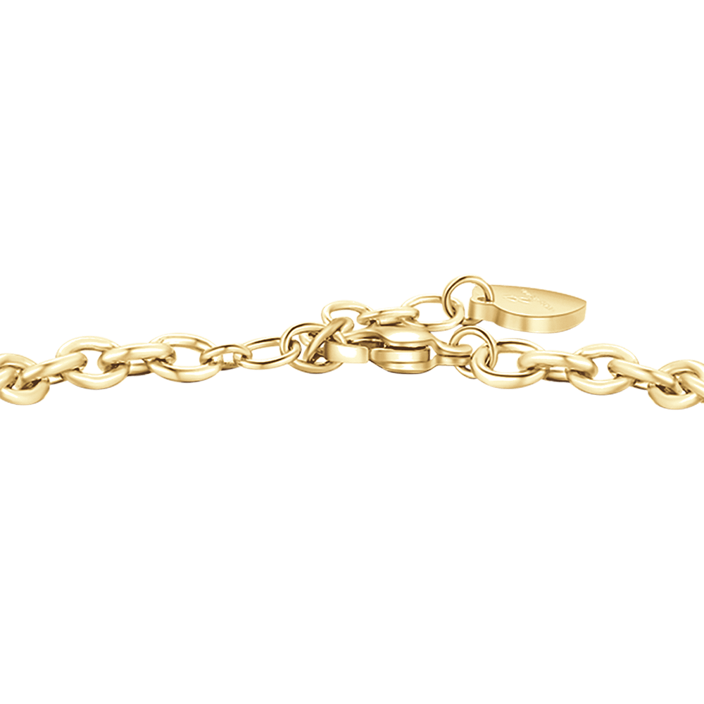 BRAZALETE DE ACERO DORADO PARA MUJER CON ALA