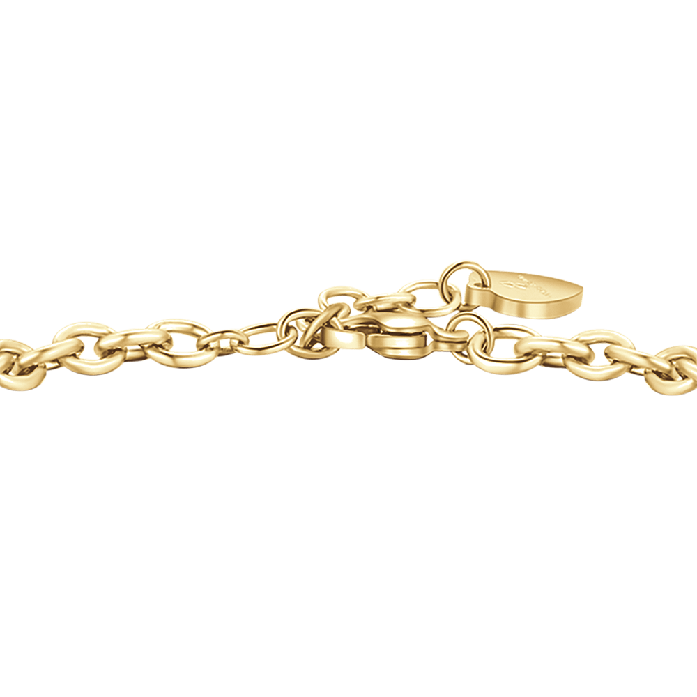 PULSERA DE ACERO DORADO PARA MUJER CON MARIPOSA