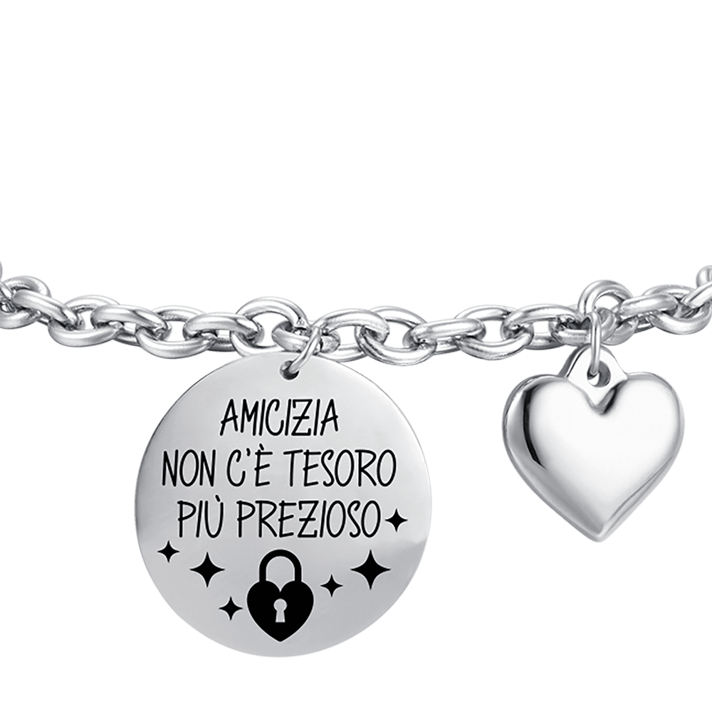 AMISTOSO BRAZALETE DE MUJER DE ACERO NO HAY TESORO MÁS PRECIADO