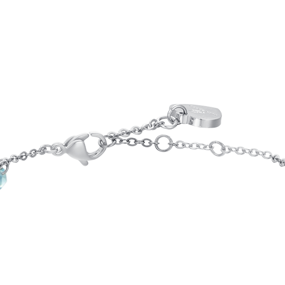 BRAZALETE DE ACERO CON CRISTAL MULTICOLOR PARA MUJER