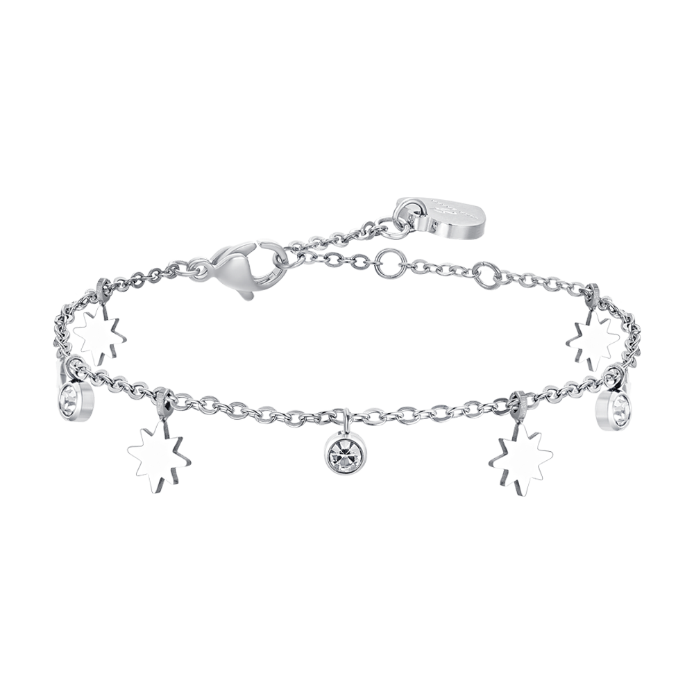 SISSI ESTRELLA Y CRISTALES ACERO PULSERA MUJER