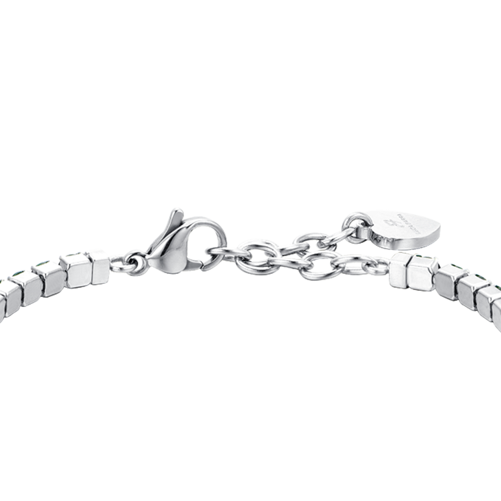 PULSERA TENIS MUJER CRISTALES VERDES