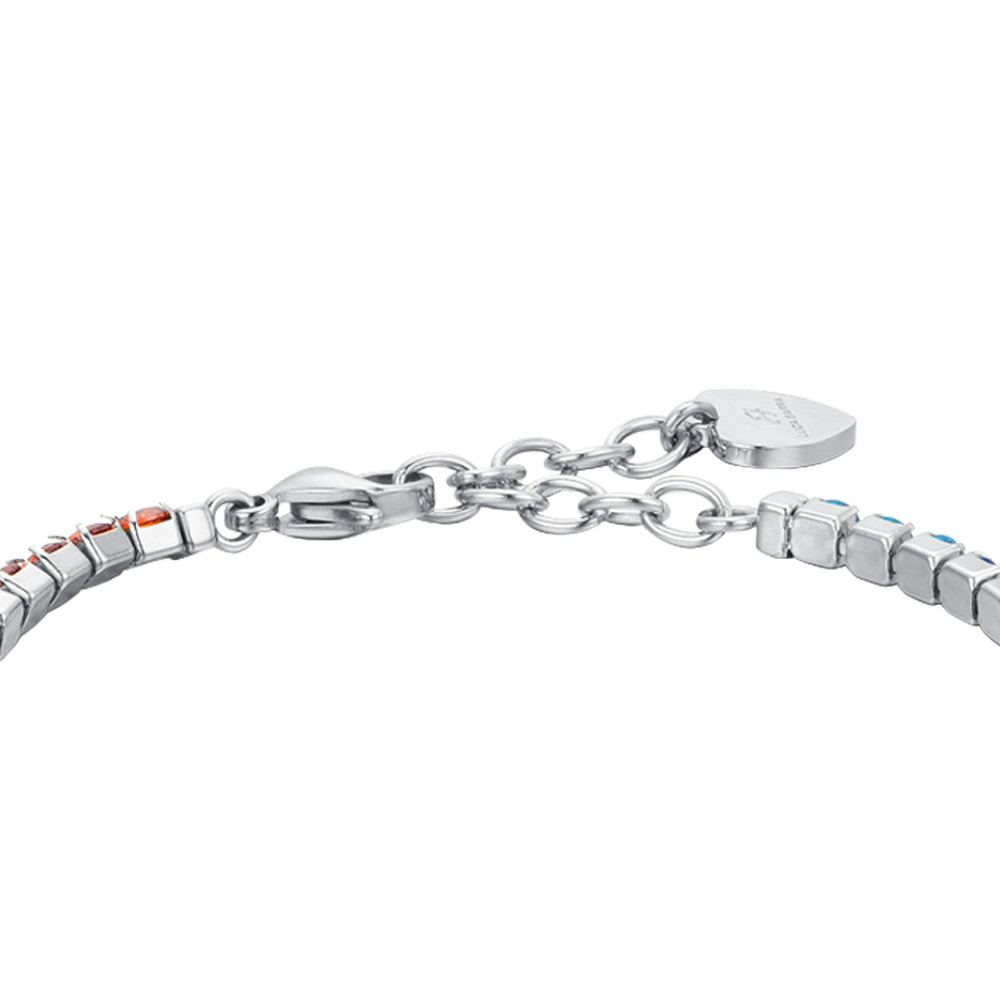 PULSERA DE TENIS DE MUJER CON CRISTALES ARCO IRIS