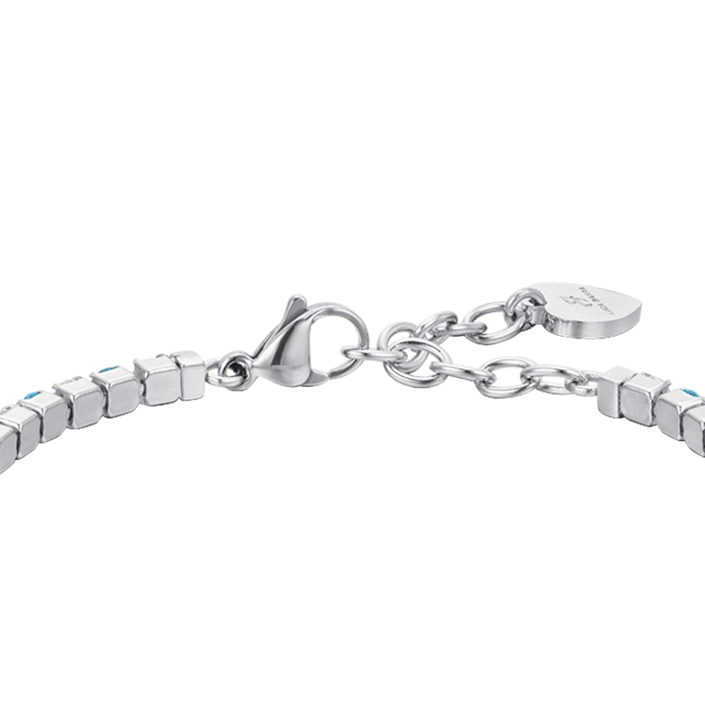 PULSERA TENIS MUJER CRISTALES AZULES Y BLANCOS