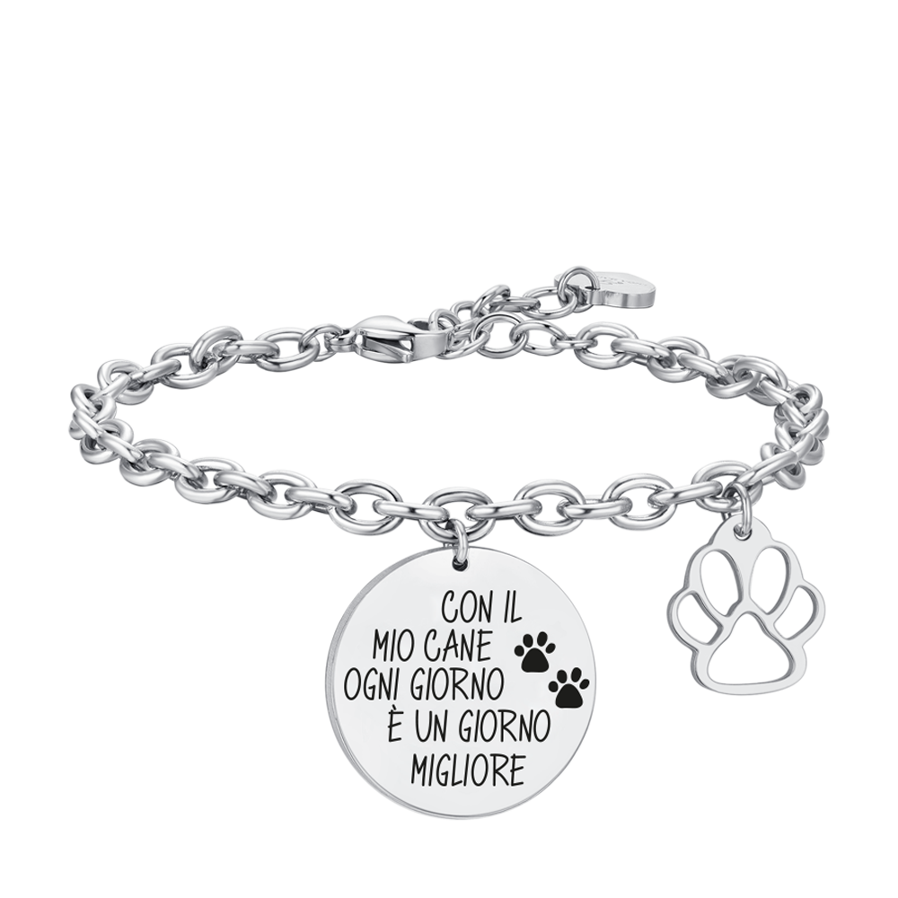 PULSERA DE PERRO DE ACERO PARA MUJER
