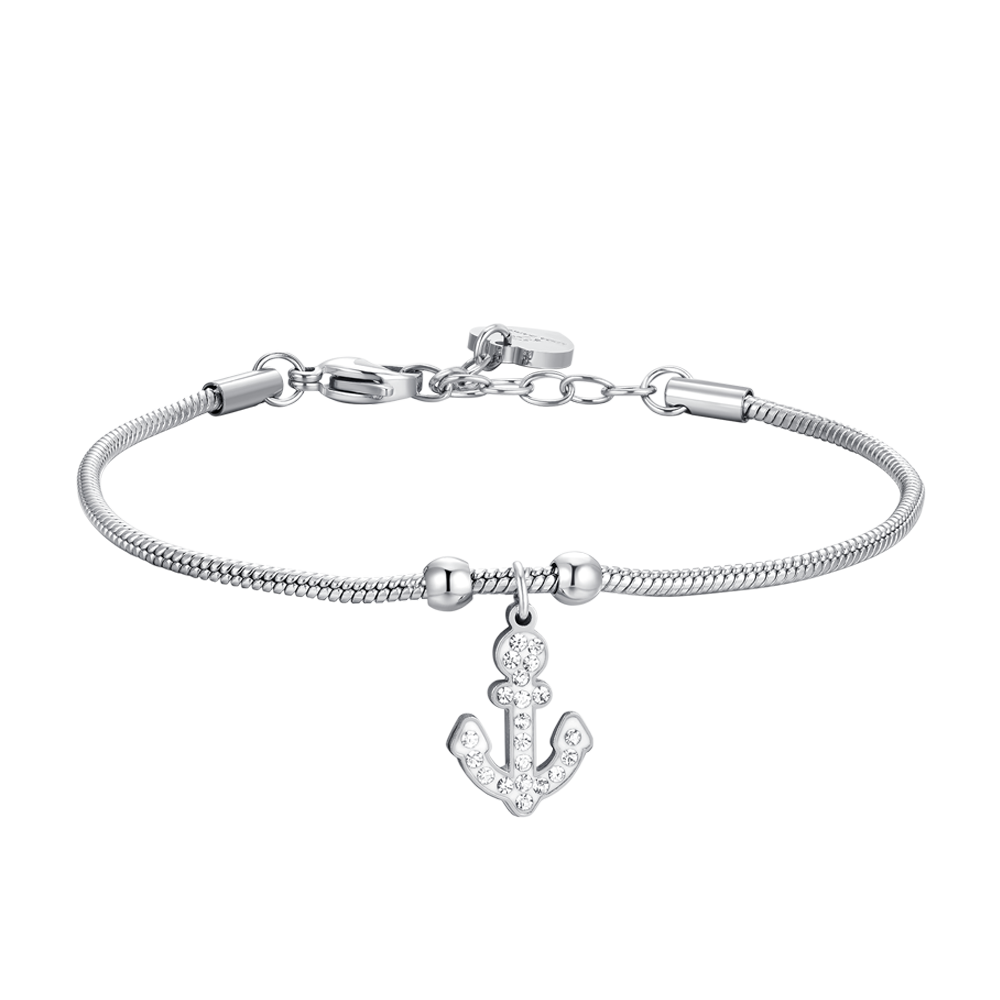 PULSERA DE ACERO PARA MUJER CON ANCLA