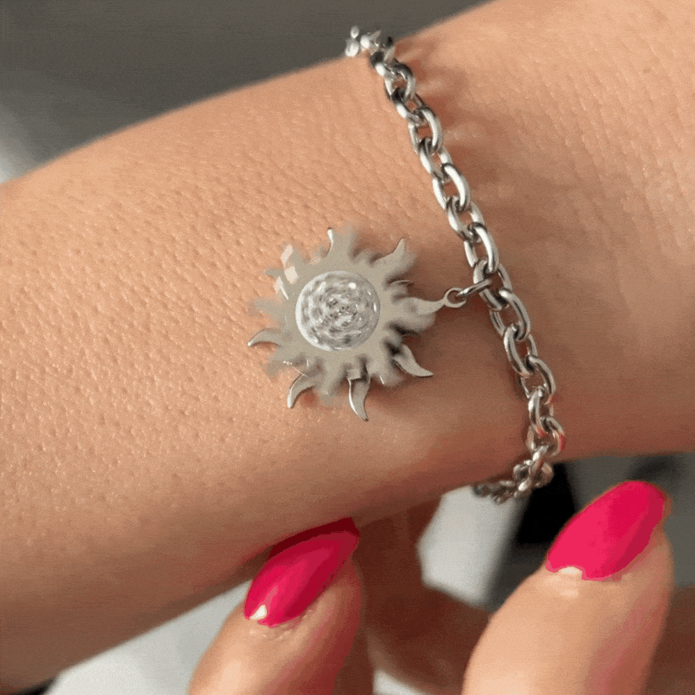 SOL GIRATORIO BRAZALETE DE ACERO PARA MUJER