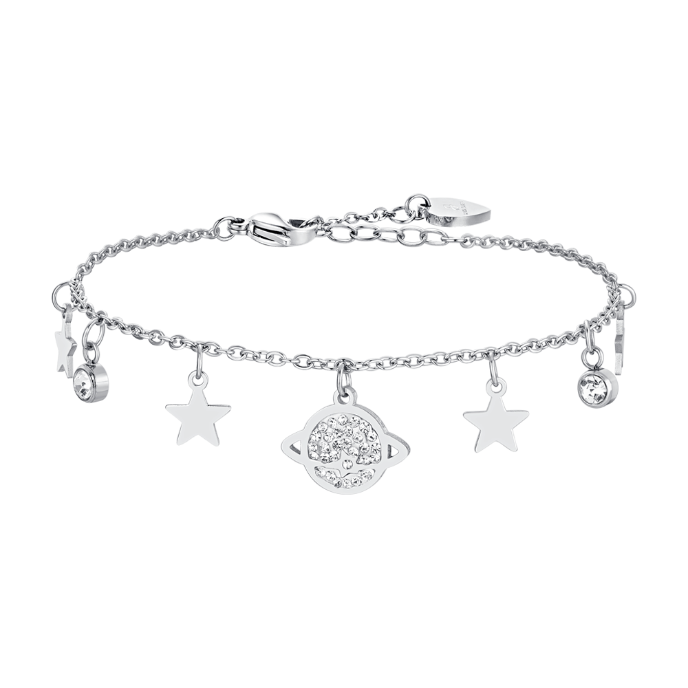 PLANETA Y ESTRELLAS BRAZALETE DE ACERO PARA MUJER