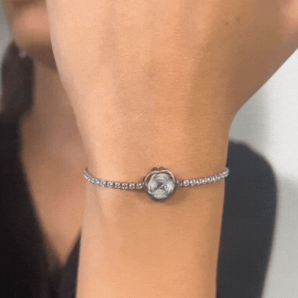 TRÉBOL DE CUATRO HOJAS ACERO PULSERA TENIS MUJER
