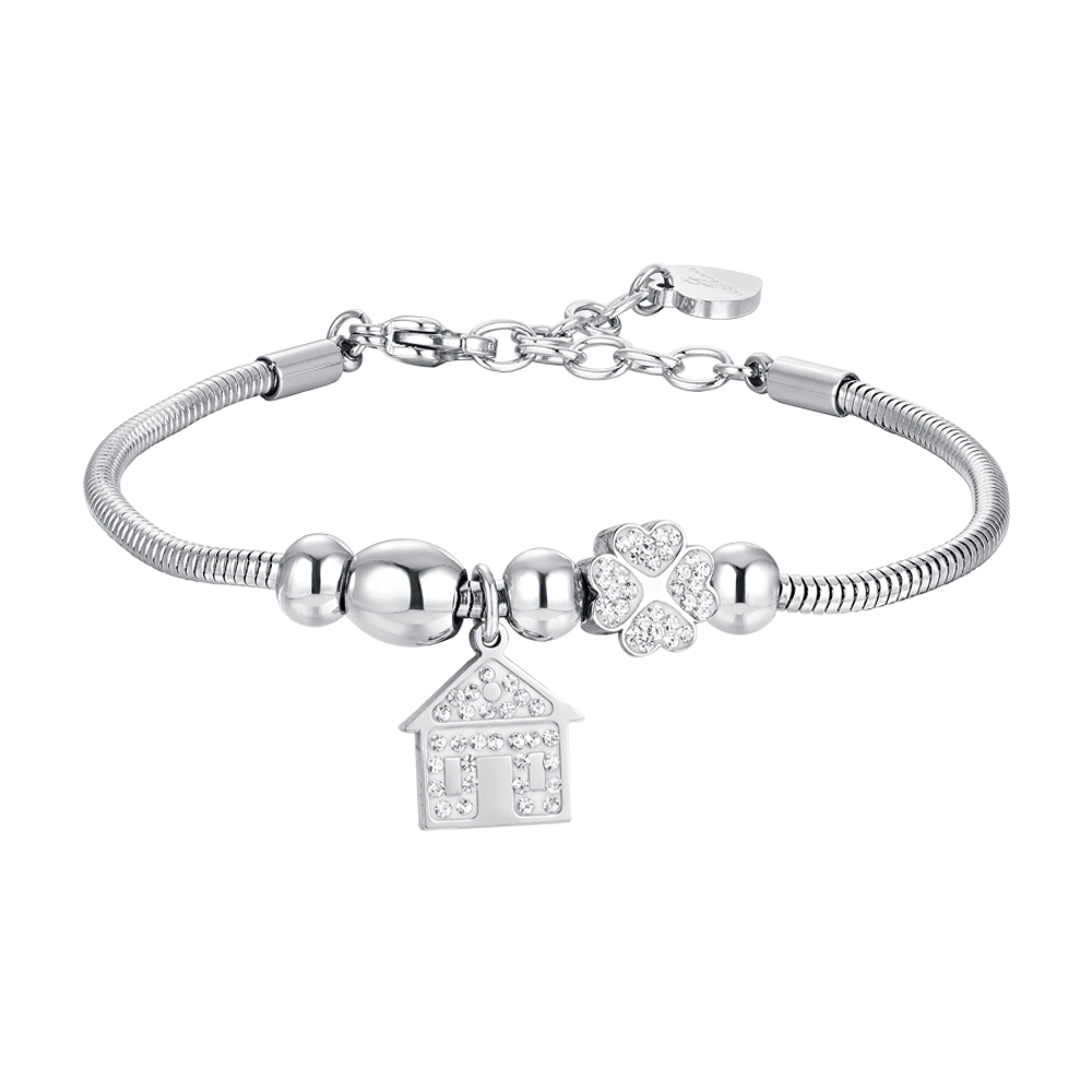 HOME ACERO Y CRISTAL PULSERA MUJER