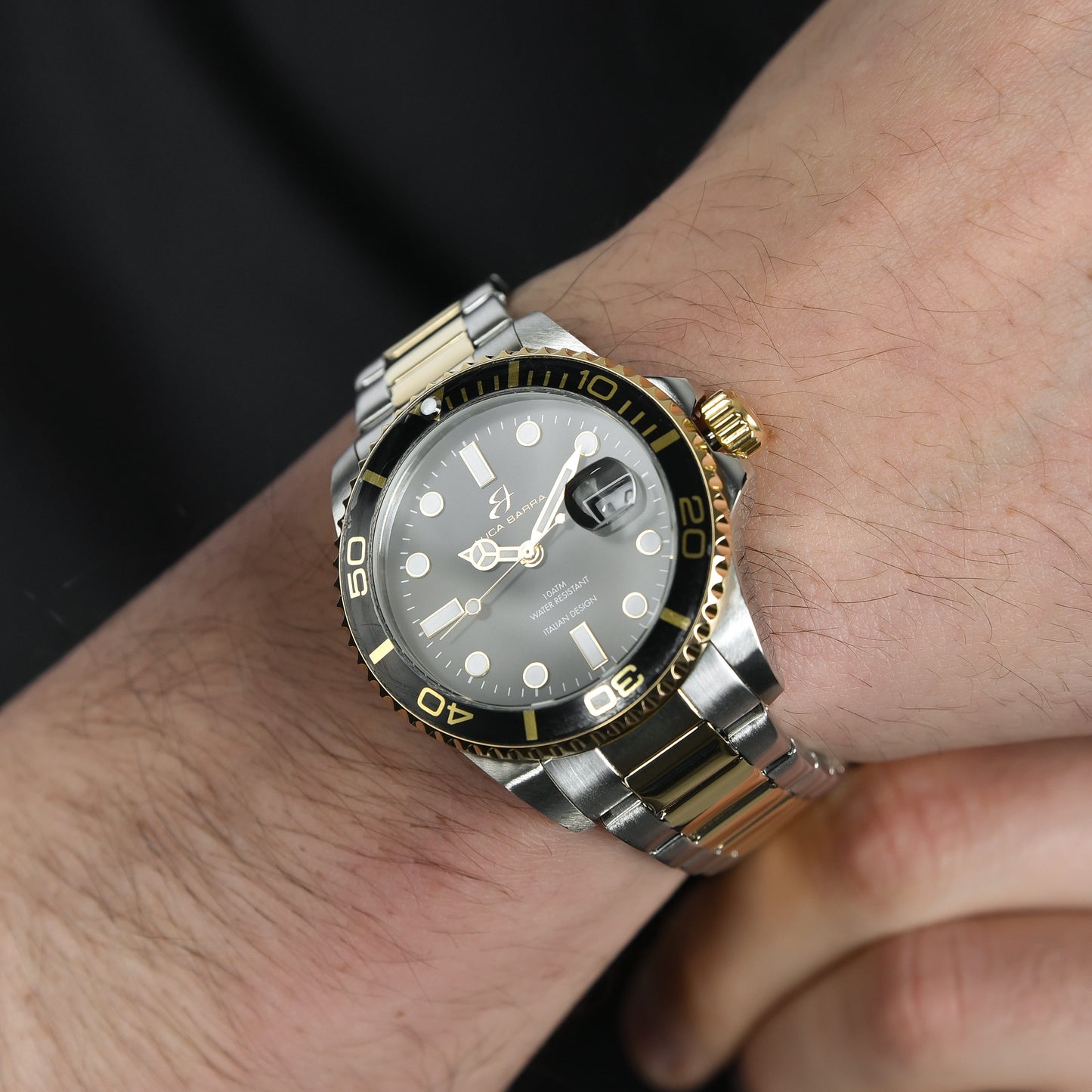 RELOJ DE CABALLERO CON CAJA DE ACERO BISEL NEGRO