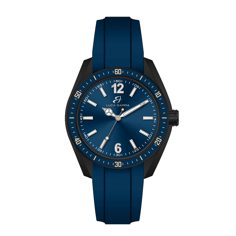 RELOJ DE SILICONA AZUL PARA HOMBRE