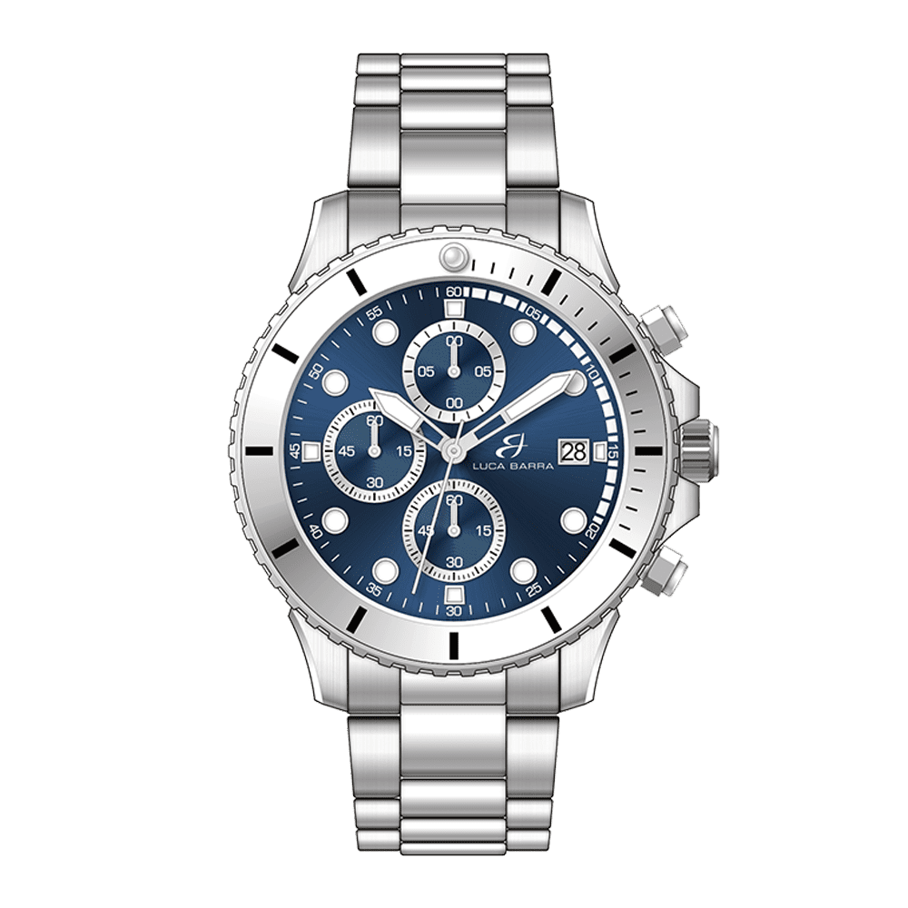 RELOJ DE ACERO PARA HOMBRE ESFERA AZUL