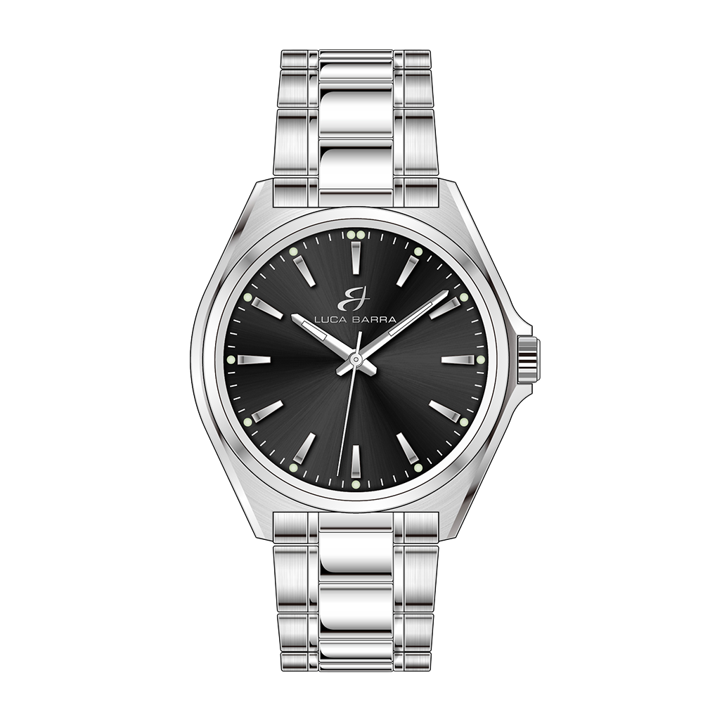 OROLOGIO UOMO IN ACCIAIO CON QUADRANTE NERO