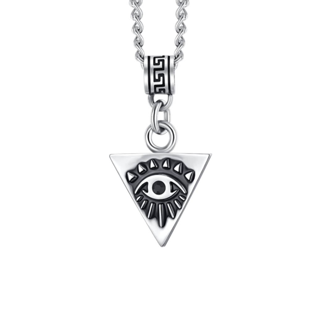 COLLANA UOMO IN ACCIAIO CON OCCHIO