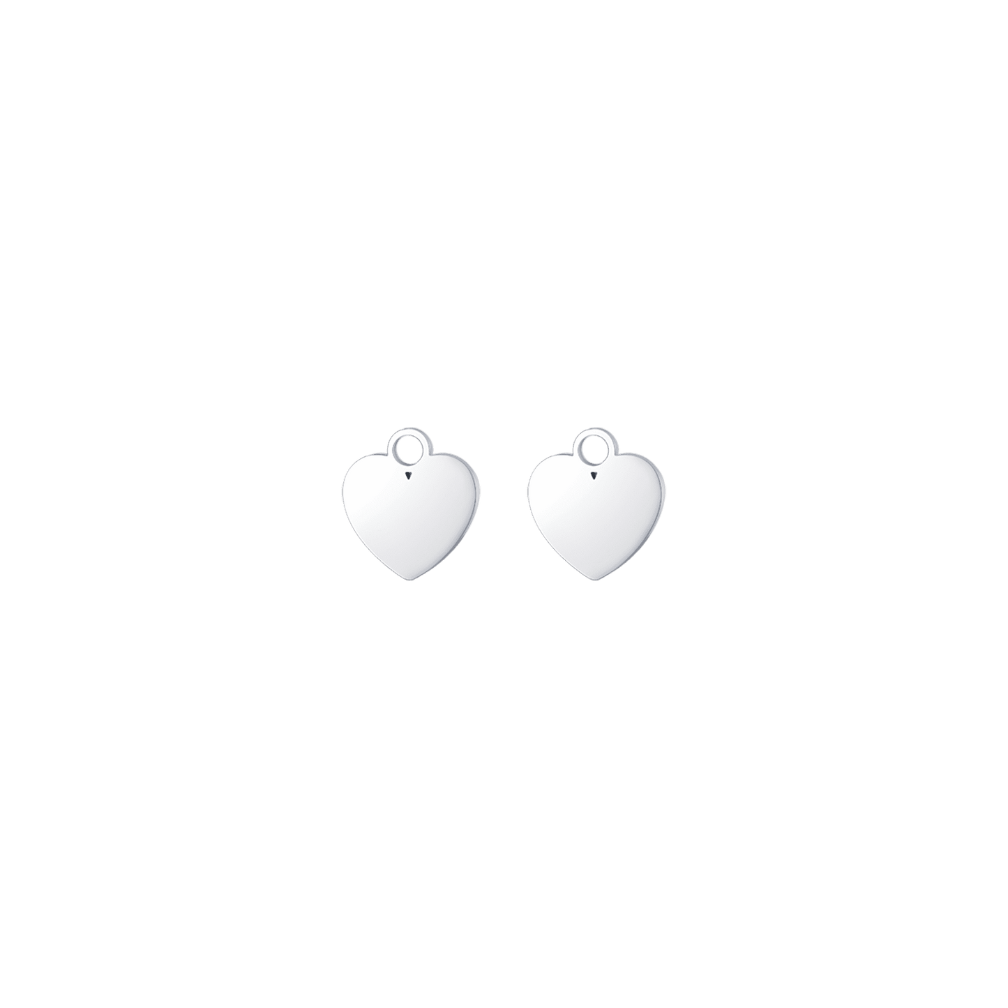 PAR DE COLGANTES DE CORAZÓN DE ACERO
