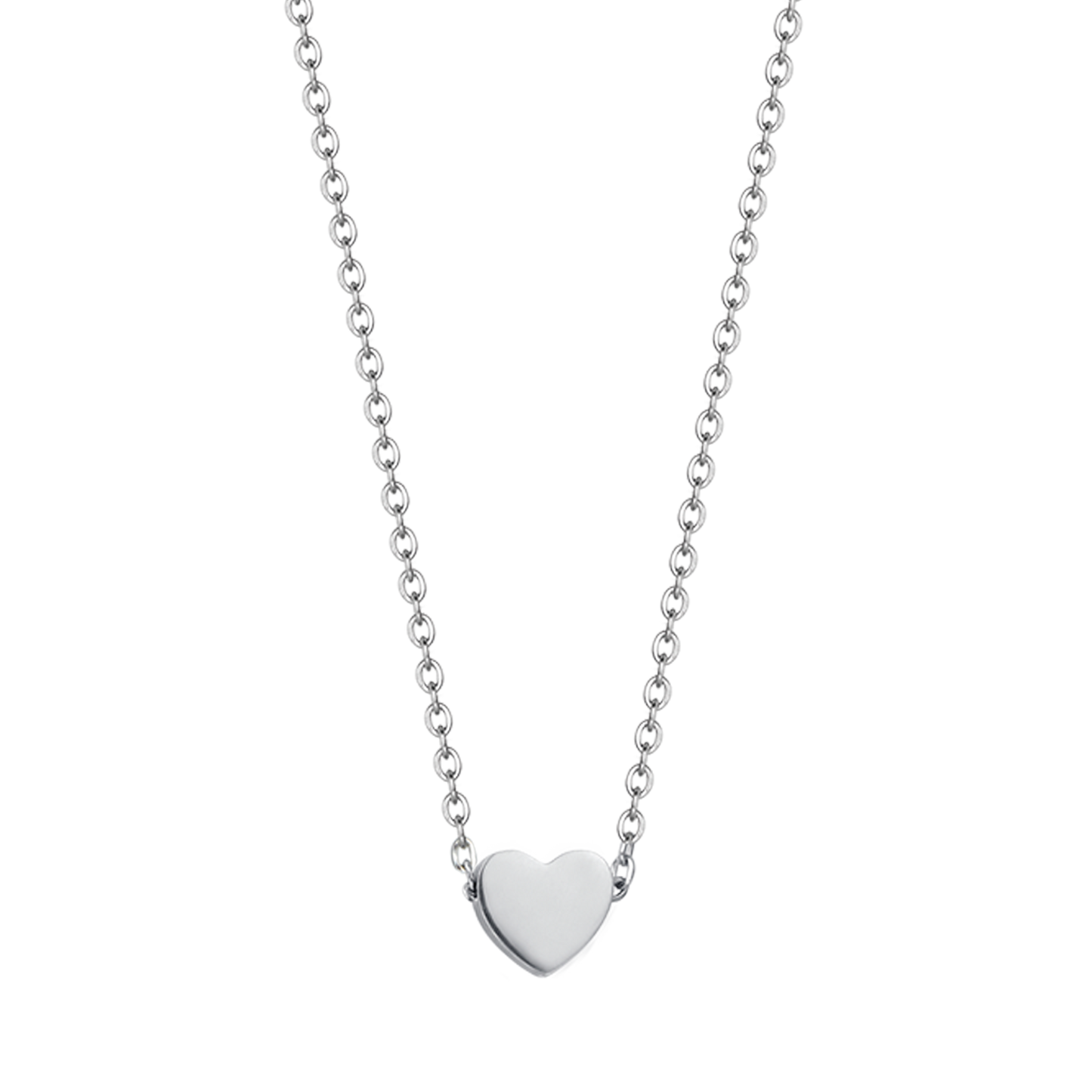 COLLAR DE ACERO CON CORAZÓN