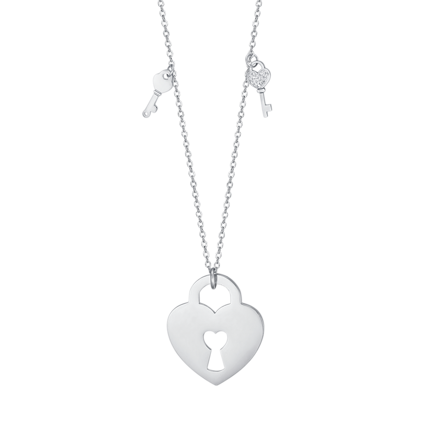 COLLAR DE ACERO CON LLAVE DE CORAZÓN