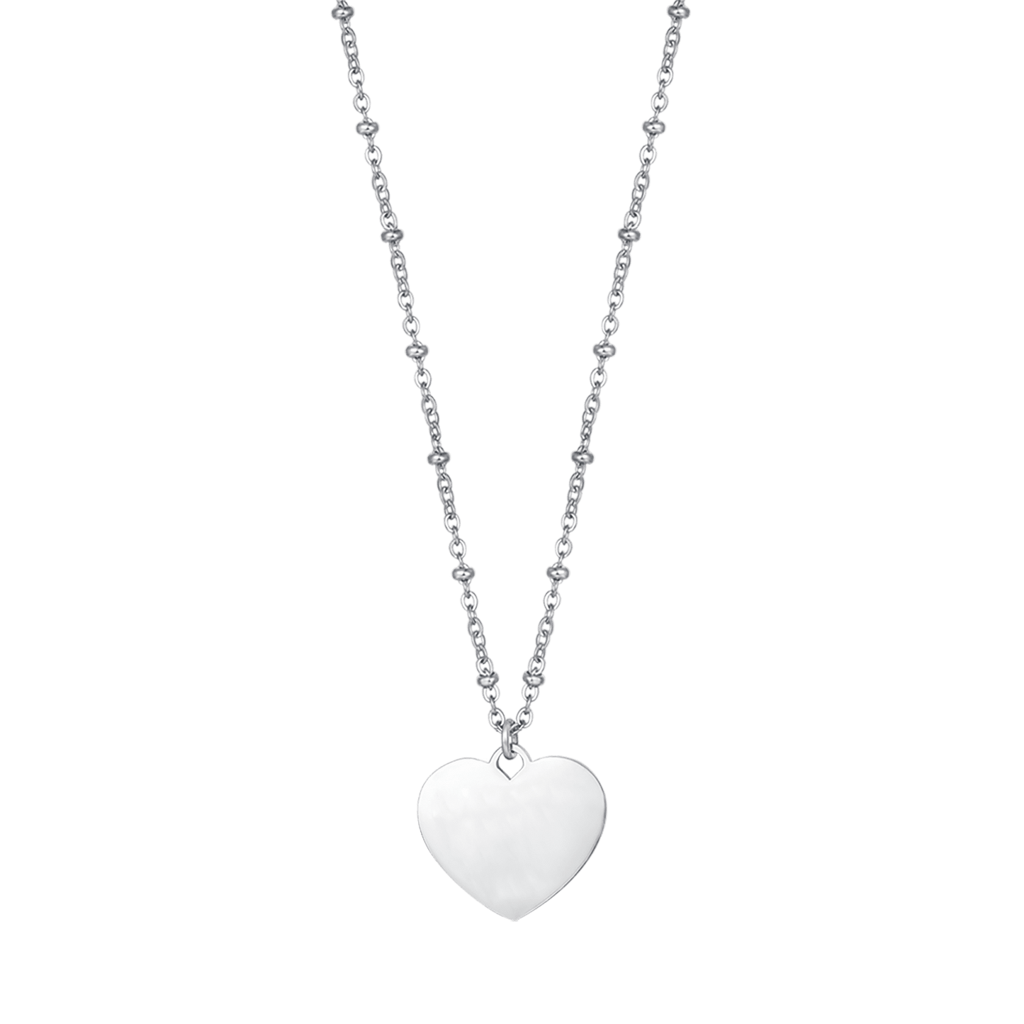 COLLAR PERSONALIZADO DE ACERO PARA MUJER CON CORAZÓN