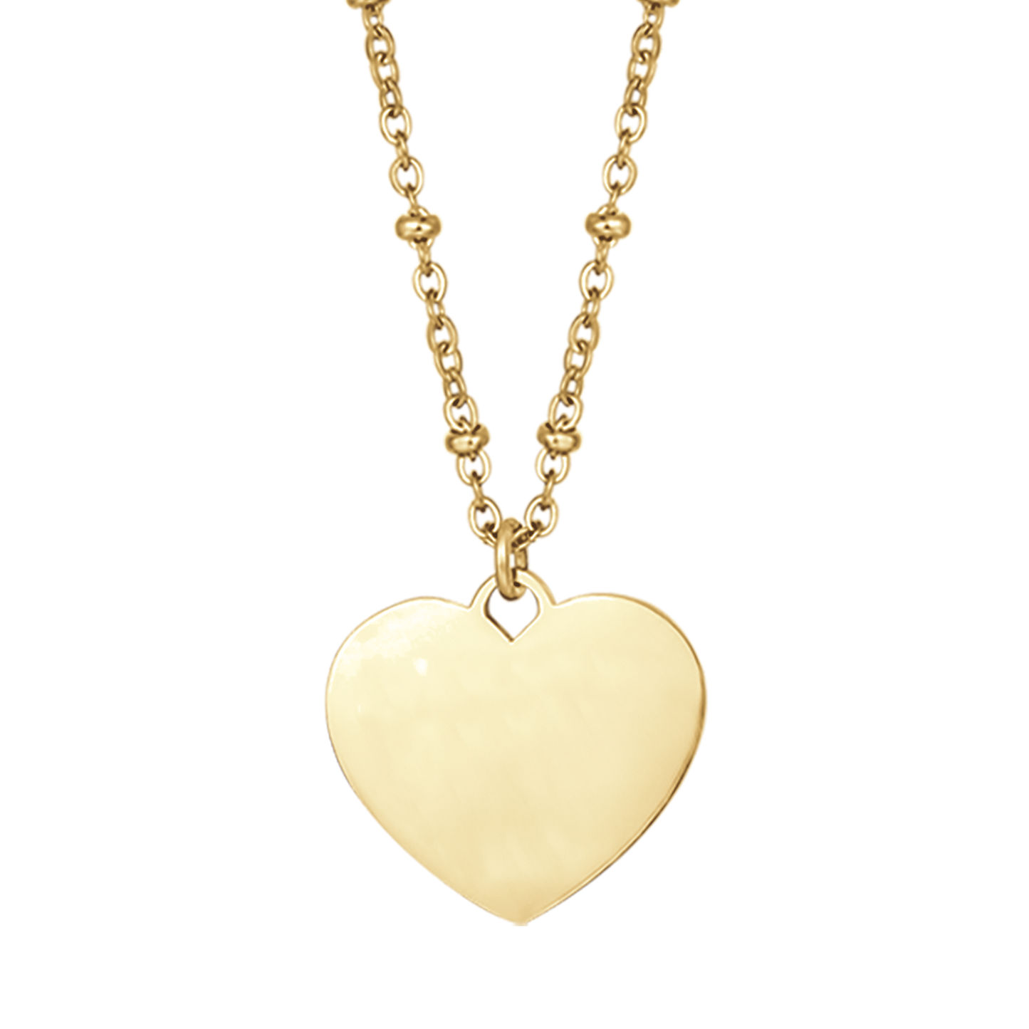 COLLAR PERSONALIZADO DE ACERO PARA MUJER CON CORAZÓN