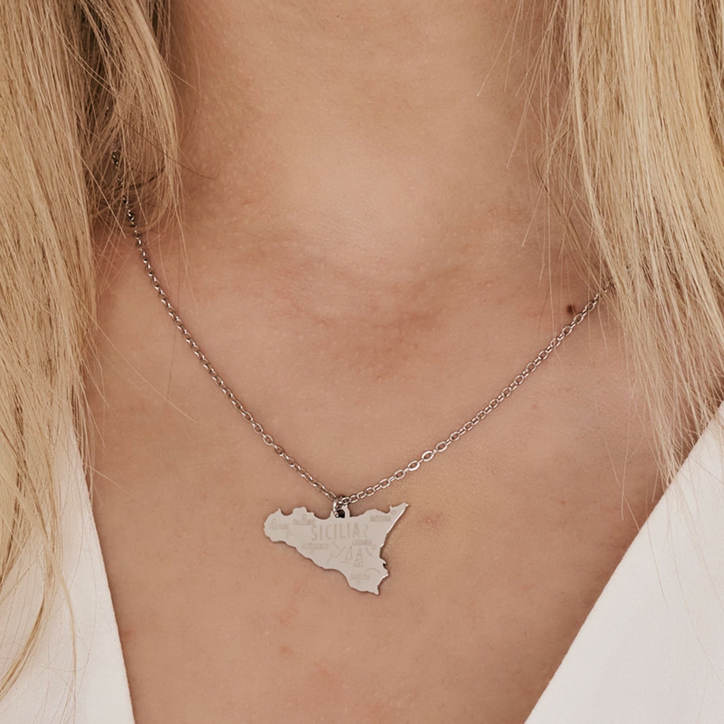 COLLAR DE ACERO SICILIANO PARA MUJER