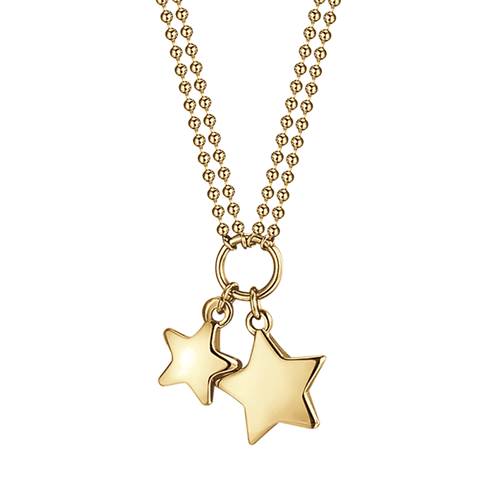 IP COLLAR DE ACERO DORADO PARA MUJER CON ESTRELLAS