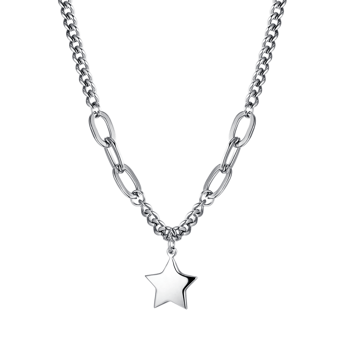 IP COLLAR DE ACERO DORADO PARA MUJER CON COLGANTE DE ESTRELLA