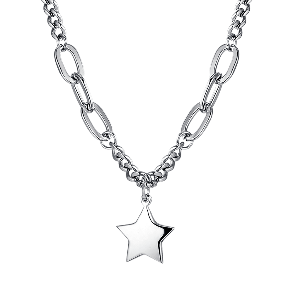 IP COLLAR DE ACERO DORADO PARA MUJER CON COLGANTE DE ESTRELLA
