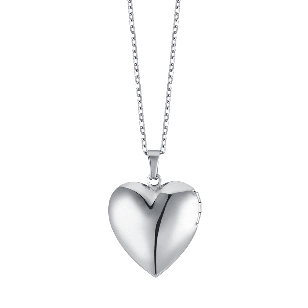 COLLAR DE ACERO PARA MUJER CON CORAZÓN