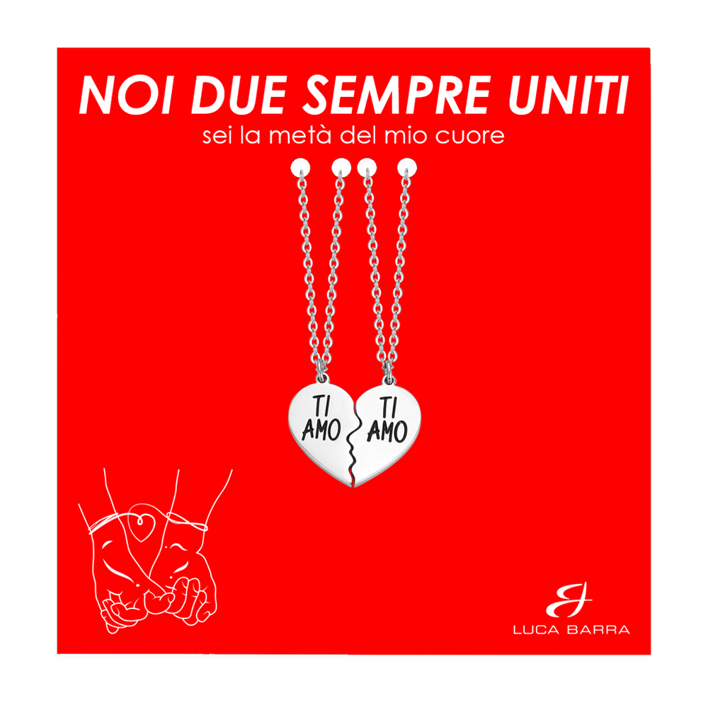 COLLAR PAREJA DE ACERO I LOVE YOU