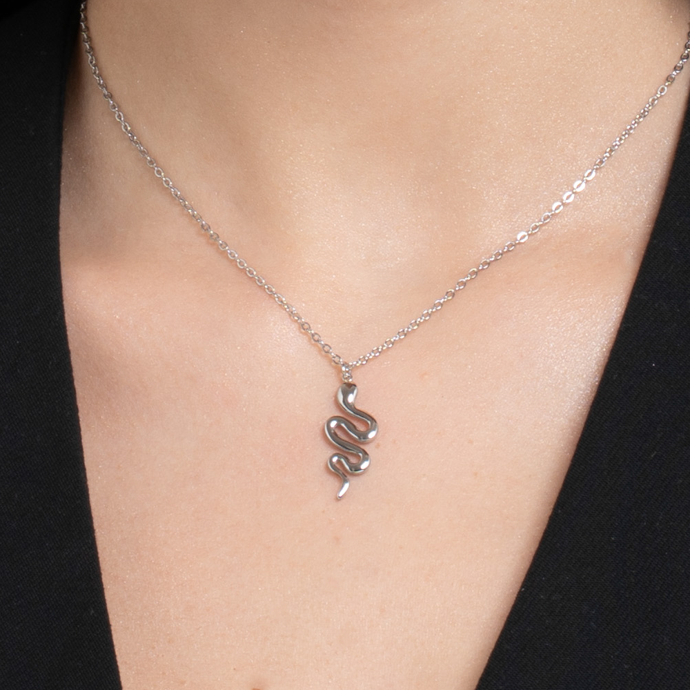 COLLANA DONNA IN ACCIAIO CON SERPENTE