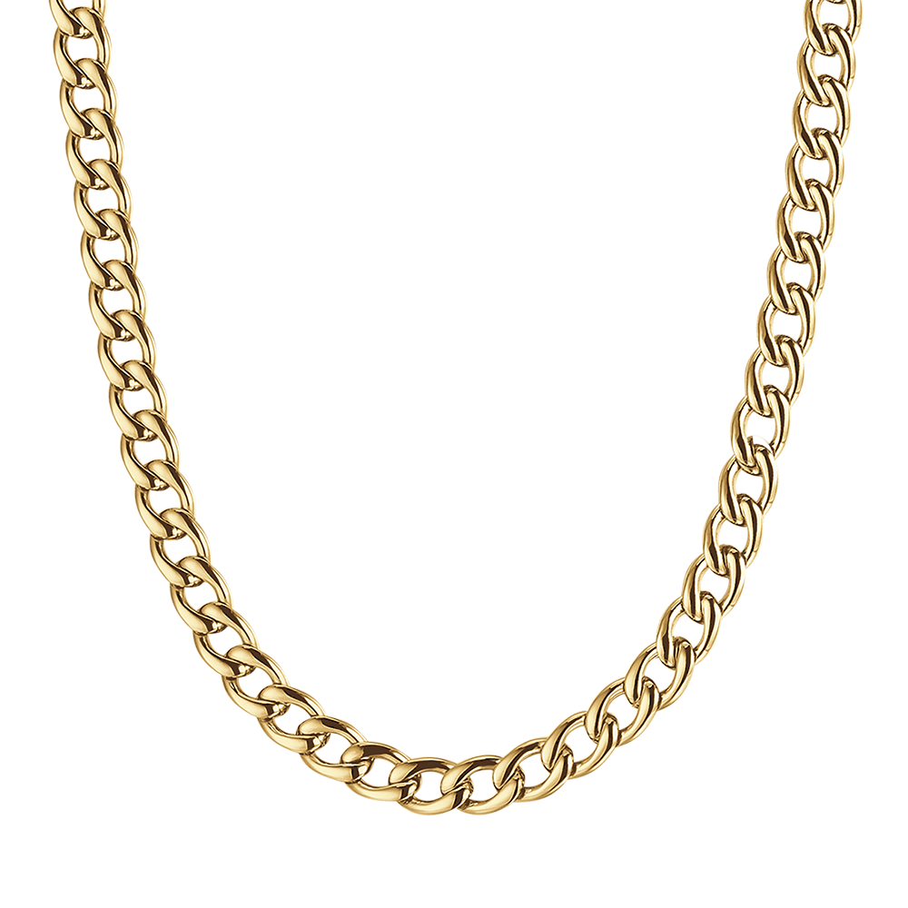 COLLAR DE ACERO PARA HOMBRES CON ESLABONES DE 9 MM