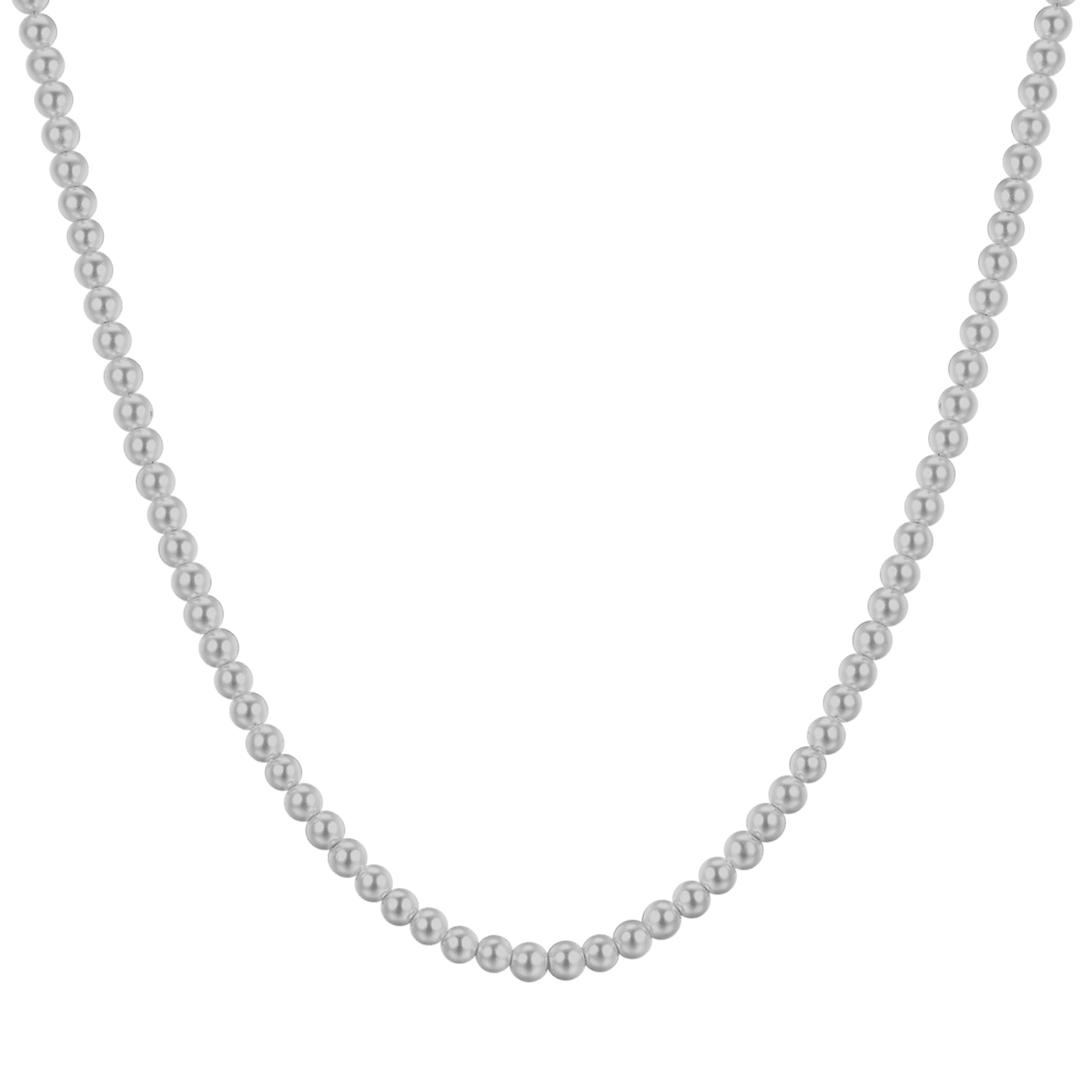 COLLAR DE HOMBRE DE ACERO CON PERLAS GRISES