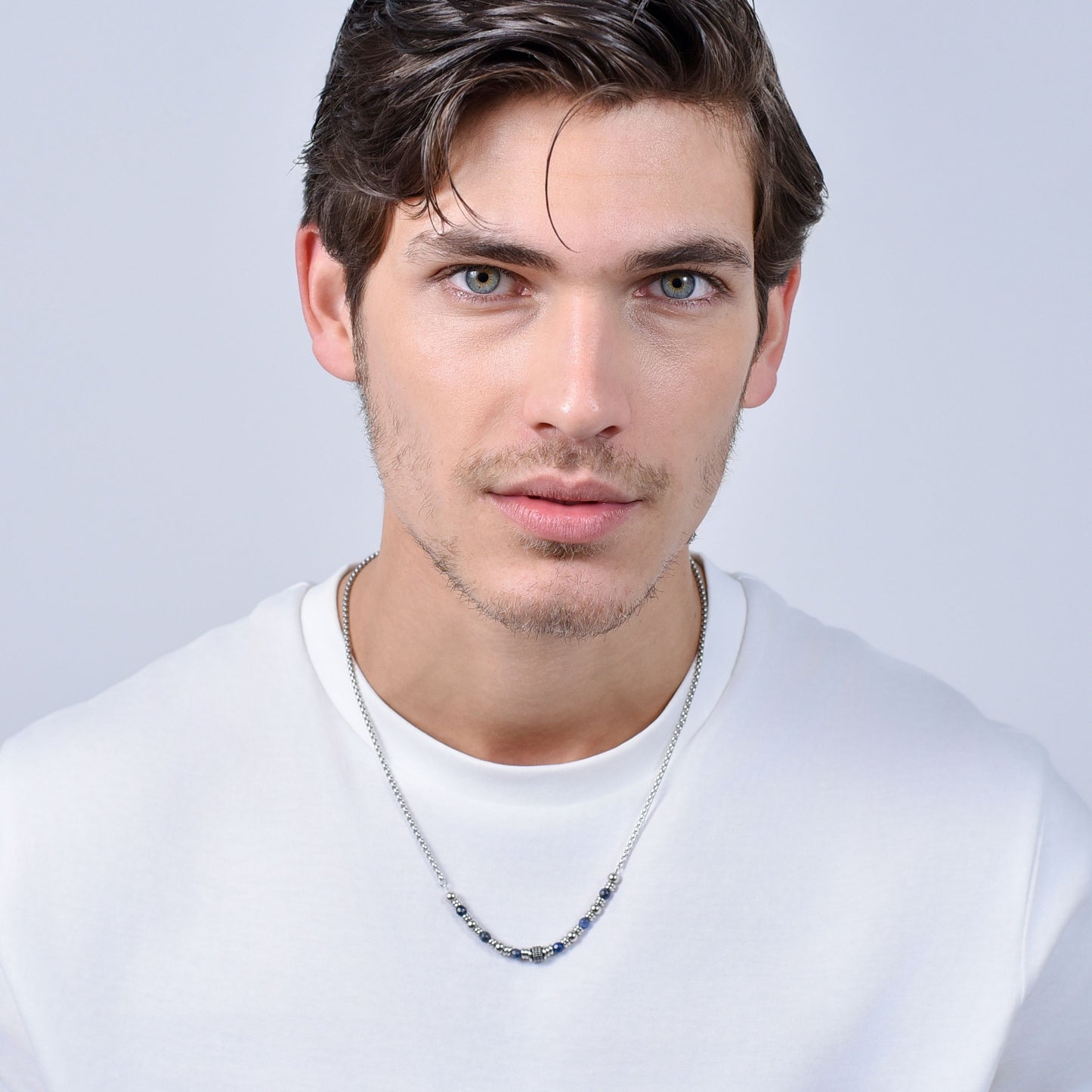 COLLAR ACERO SODALITA HOMBRE AZUL