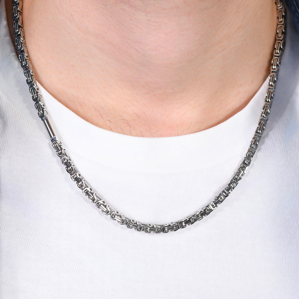 COLLAR DE ACERO PARA HOMBRES CON ELEMENTO
