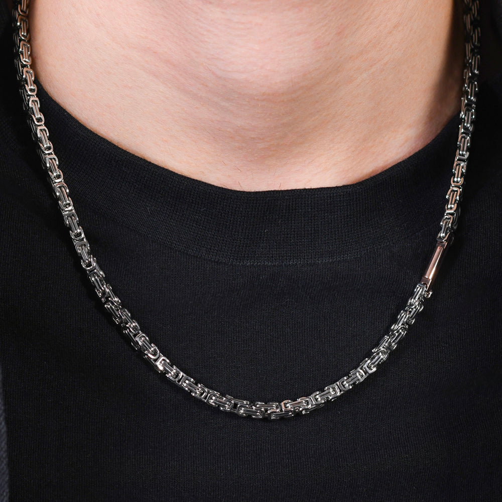 COLLAR DE ACERO PARA HOMBRE IP ROSE ELEMENT