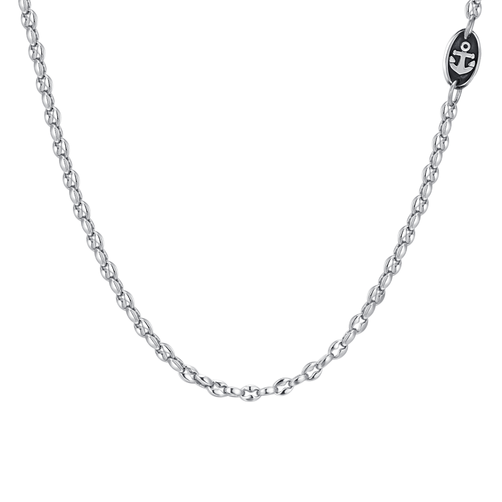 COLLAR DE ACERO PARA HOMBRE CON ANCLA
